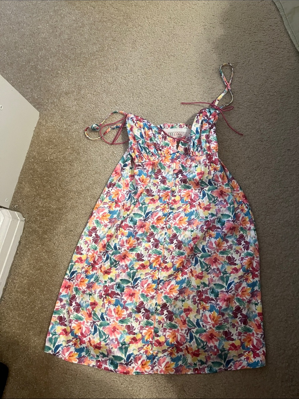 For Love & Lemons Floral Sundress in Pink, Yellow, Green, Blue